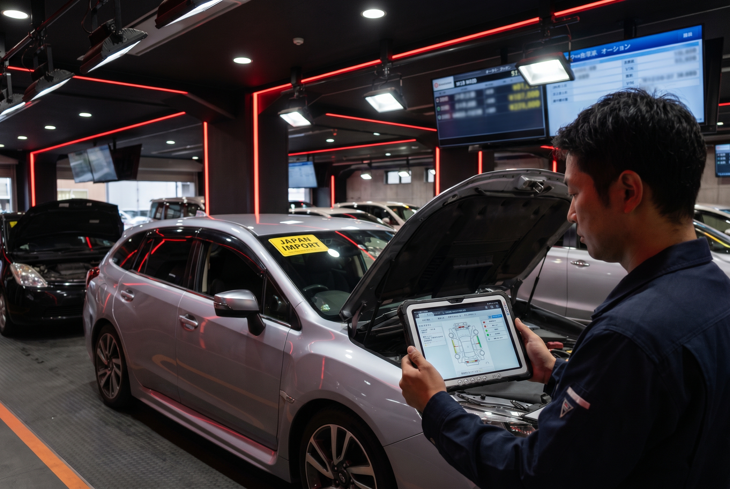 Сверка аукционного листа с осмотром автомобиля перед финальной оплатой